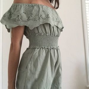 ZARA: Romper Green